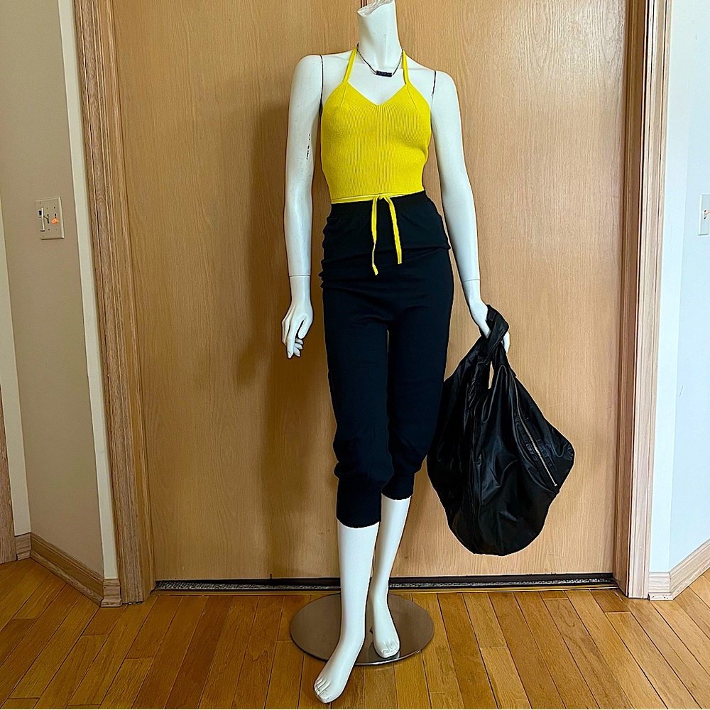 NWOT RICK OWENS Fine Knit Black Jogger Pants - Picture 2 of 7